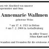 Weiss Annemarie 1921-2008Todesanzeige